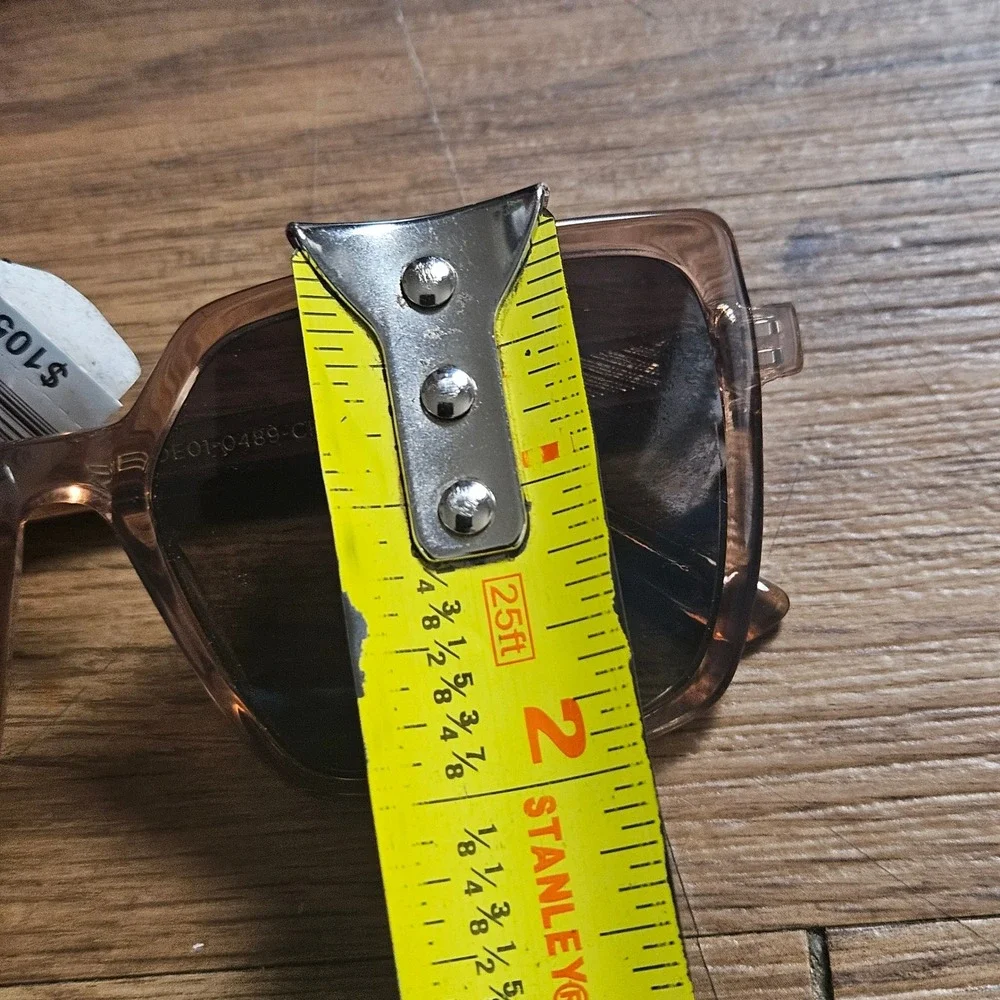 DIFF Eyewear Esme Polarized Sunglasses Brown Square DE01-0489-CFBGP w/Case NWT